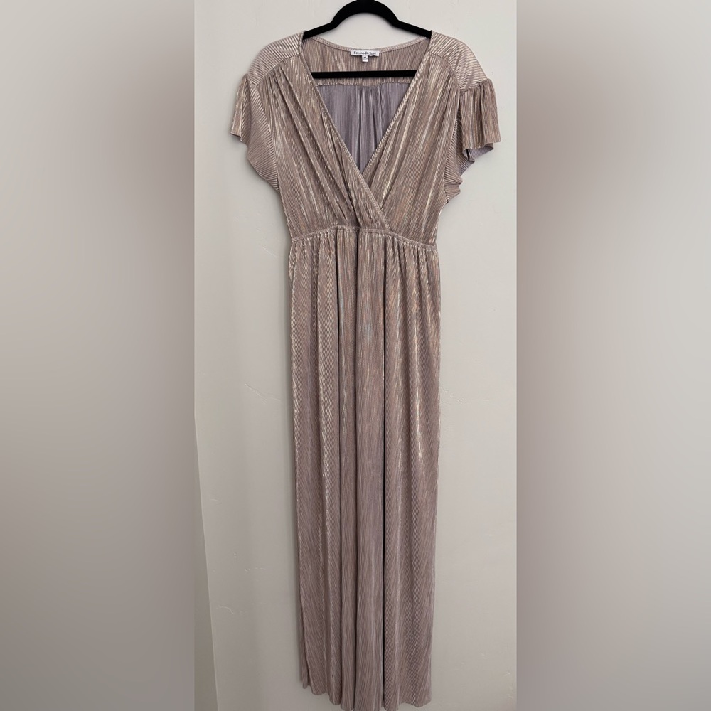 See and Be Seen Metallic Maxi Dress